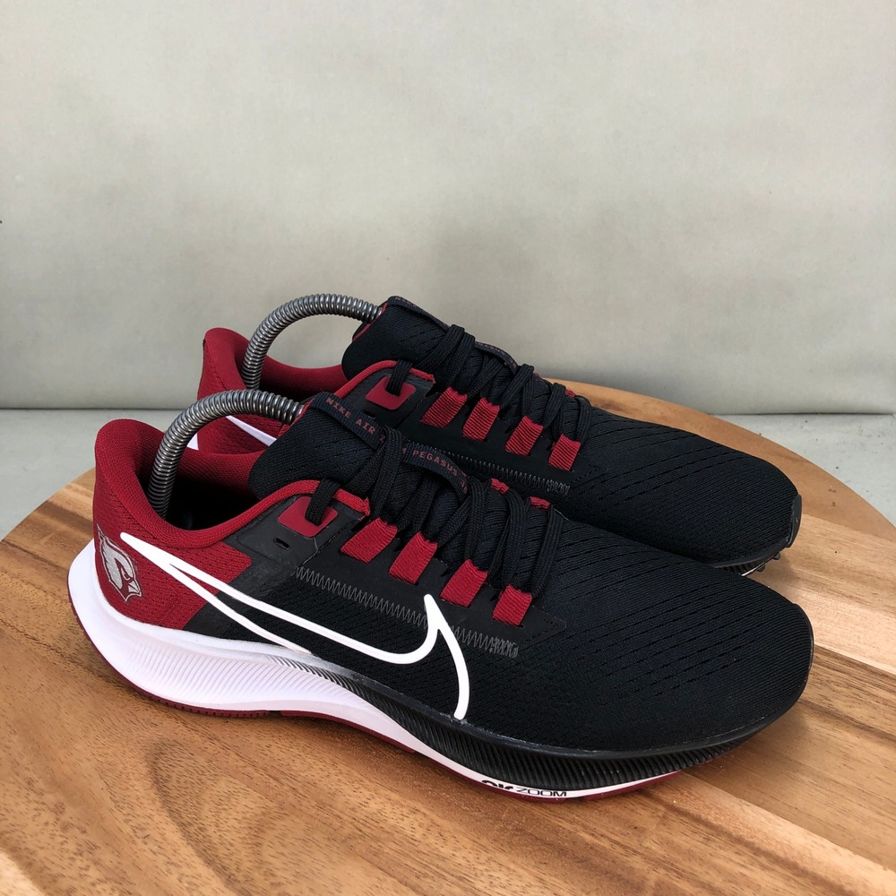 Nike Air Zoom Pegasus 38 Arizona Cardinals Black Red DJ0814-001 Mens Size 8